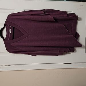 Soft Surroundings Madeline Tunic Sweater Beautiful Plum Purple 1X Women's